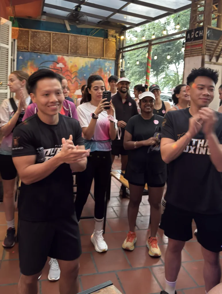 RHINO and She Runs Hanoi after finishing the 5k run for women in Hanoi